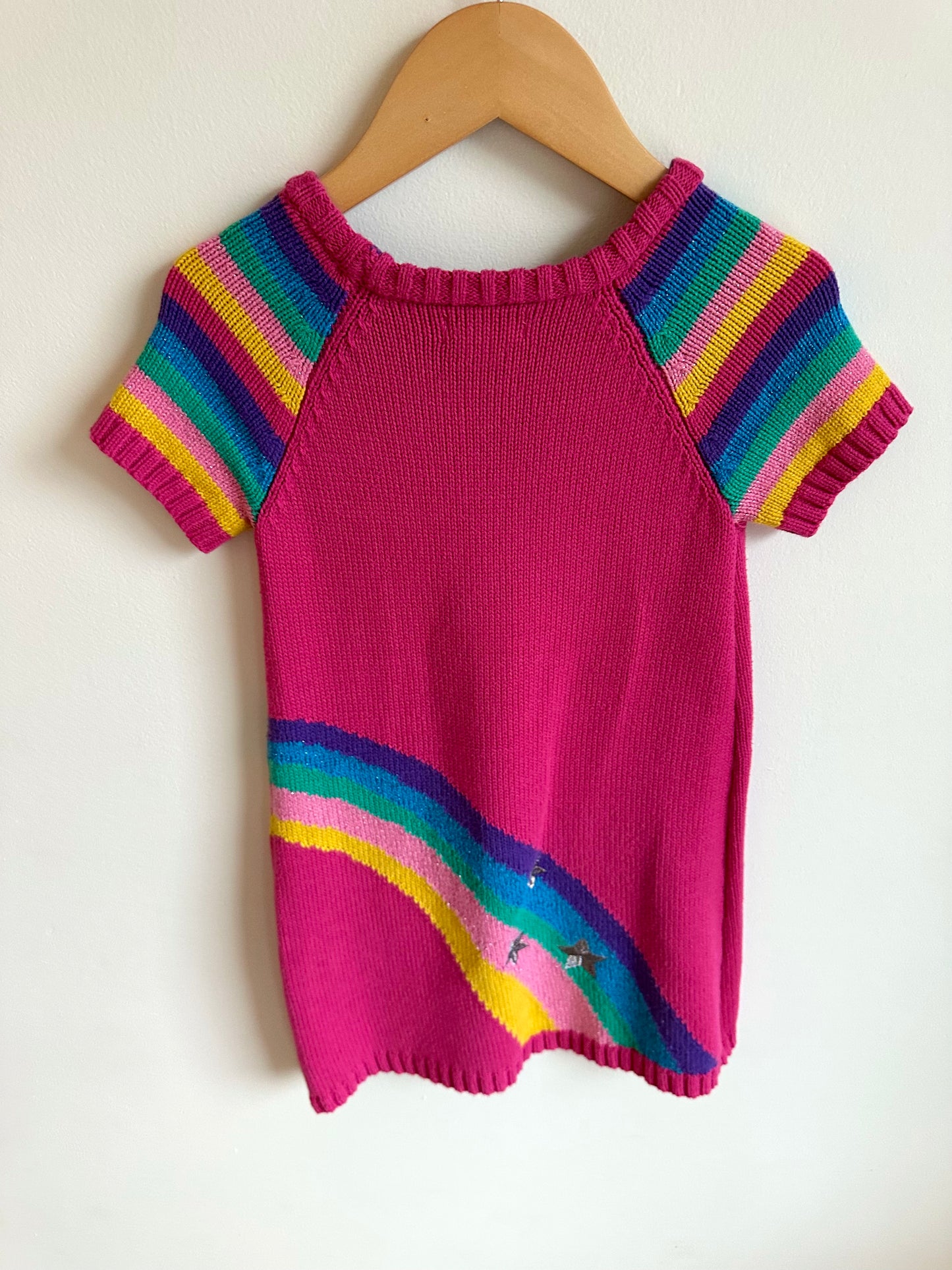 Pink Rainbow Knit Dress / 4T