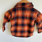 Burnt Orange + Navy Flannel / 6-12m