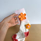 Flower Socks + Clip (With tags) / 12-18m?