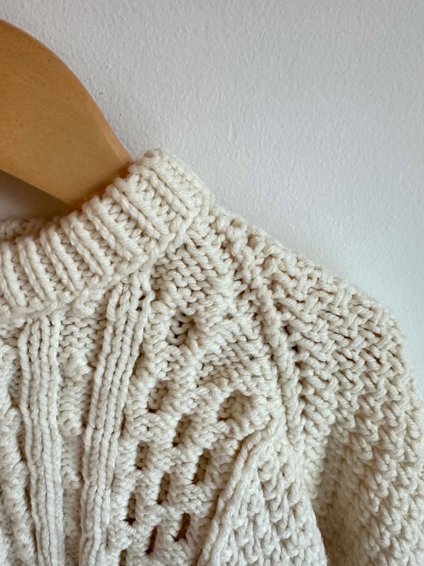 Cream Cable Knit Sweater / 2T