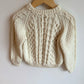 Cream Cable Knit Sweater / 2T