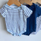 Bodysuits: Stripe, Navy, Stars / 18m