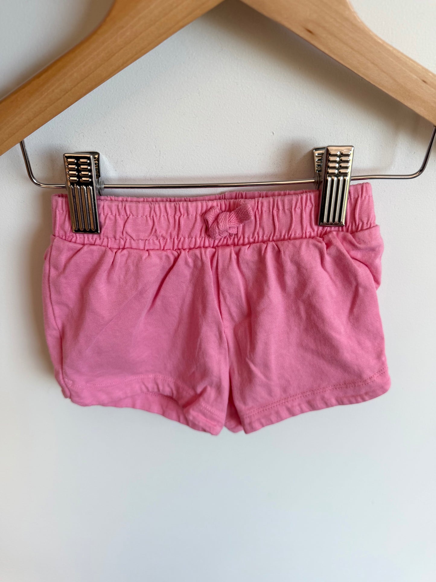 Pink Cotton Shorts / 6-12m