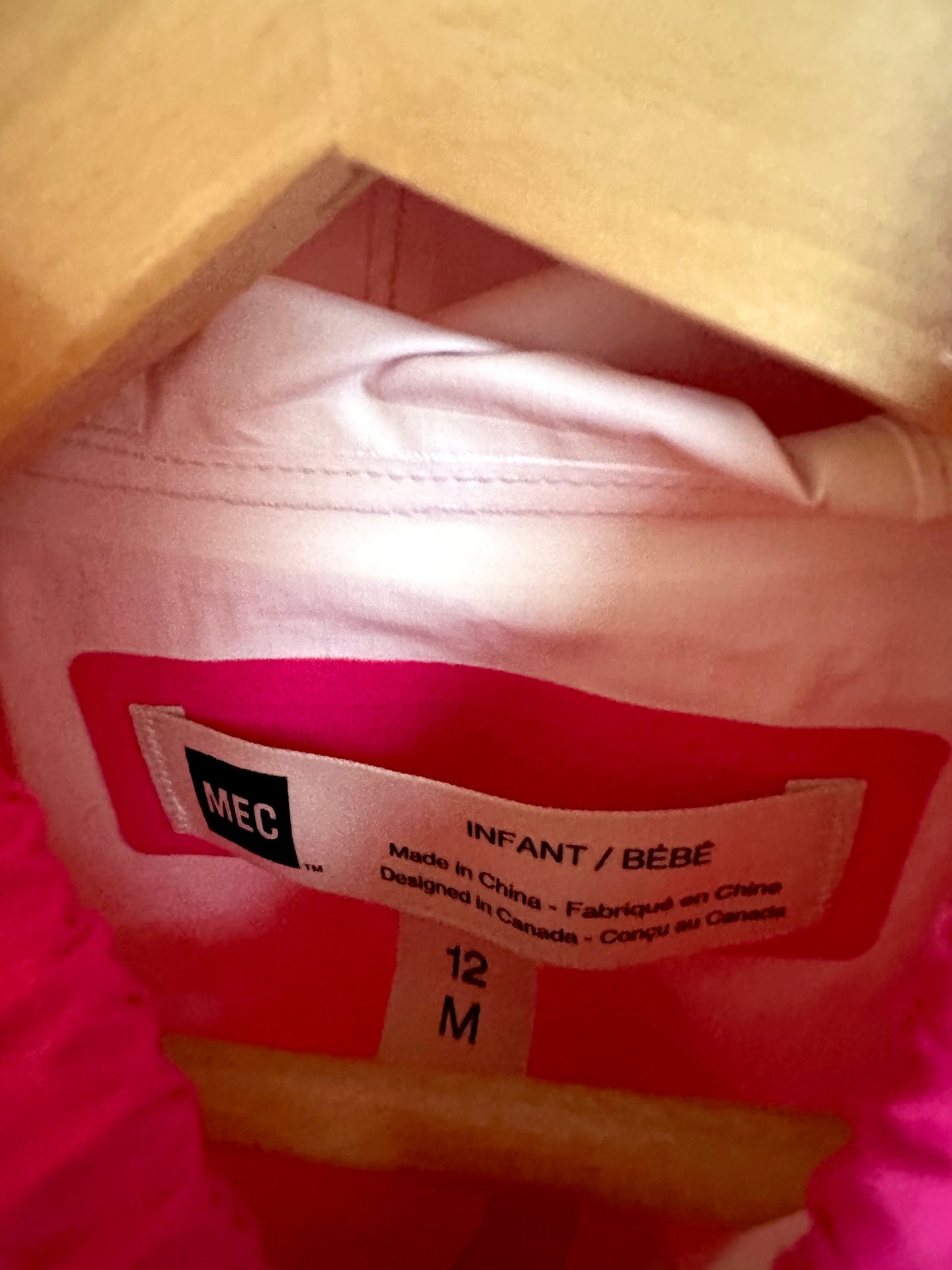 MEC Pink Rain Jacket / 12m