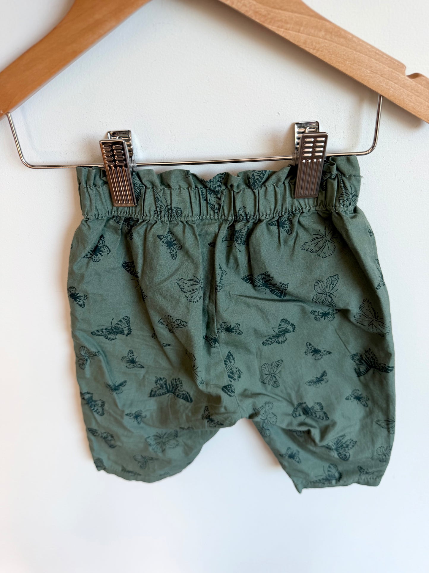 Butterfly Green Pants / 6-12m