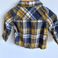 Button Up Blue Yellow Plaid / 6-12m