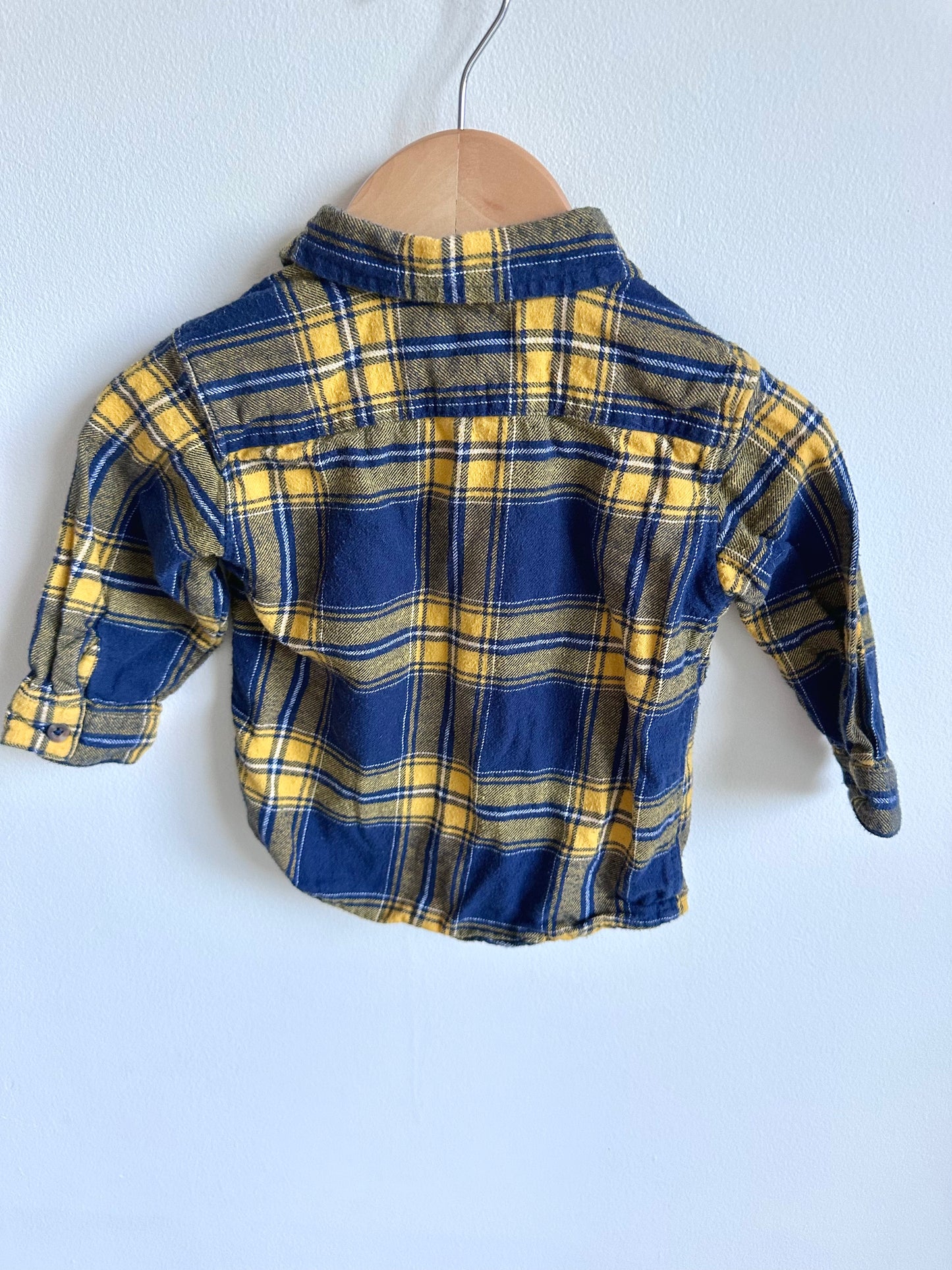 Navy + Yellow Plaid / 6-12m