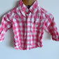 Pink Checkered Top / 12m