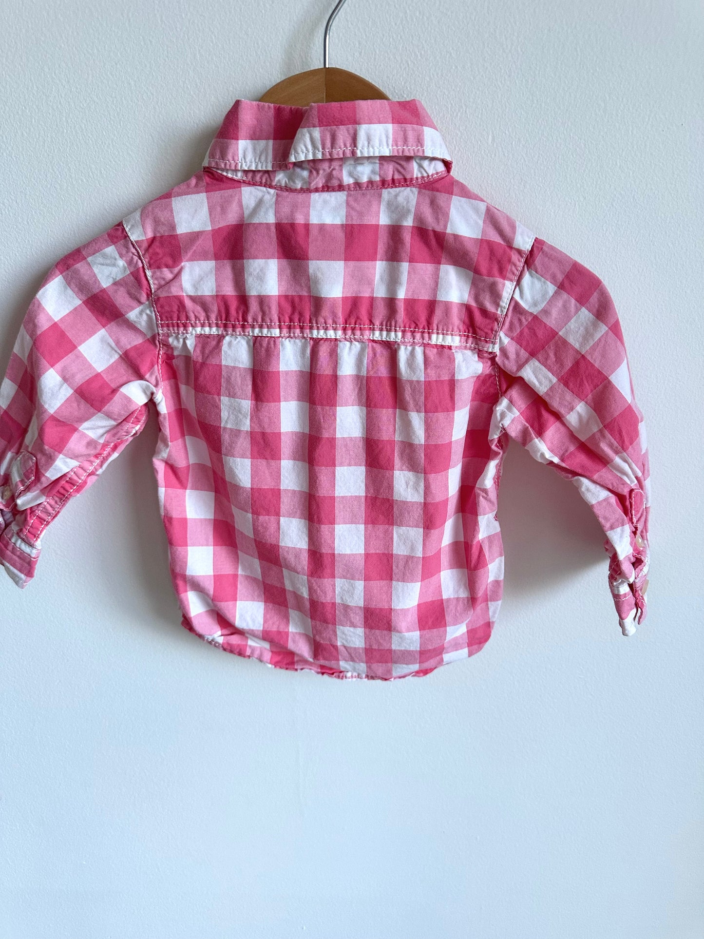 Pink Checkered Top / 12m