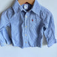 Blue Striped Button Up Top / 18m