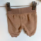 Tan Tapered Fleece Pants / 0-3m