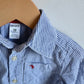 Blue Striped Button Up Top / 18m