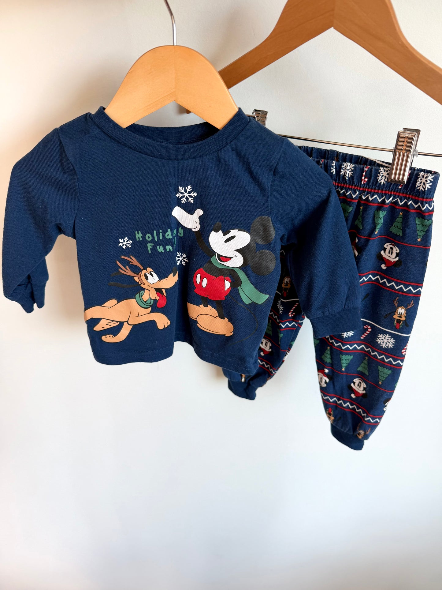 Navy Disney Holiday Fun PJ Set / 6-9m