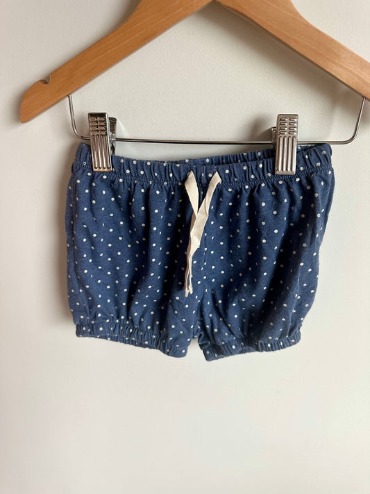 Blue Polka Dot Bloomer Shorts / 5 years