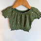 Green Floral Rushing Bottom Top / 12-18m