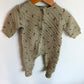 Sage Quilted Acorn Jumpsuit / 6-9m