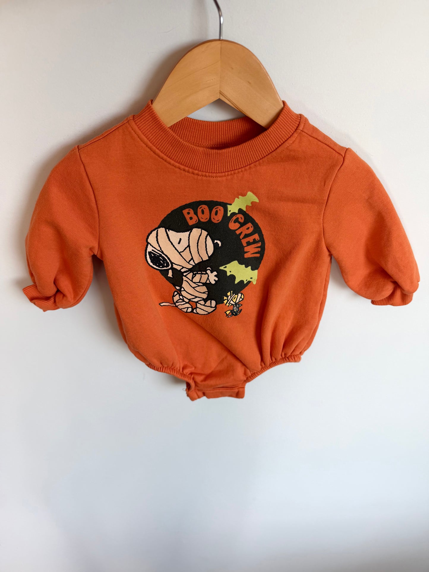 Peanuts Halloween Boo Crew Romper / 3-6m