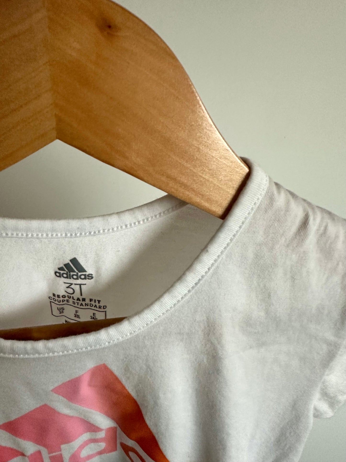Adidas White T-Shirt / 3T
