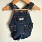 Butterfly Denim Short Overalls / 24m