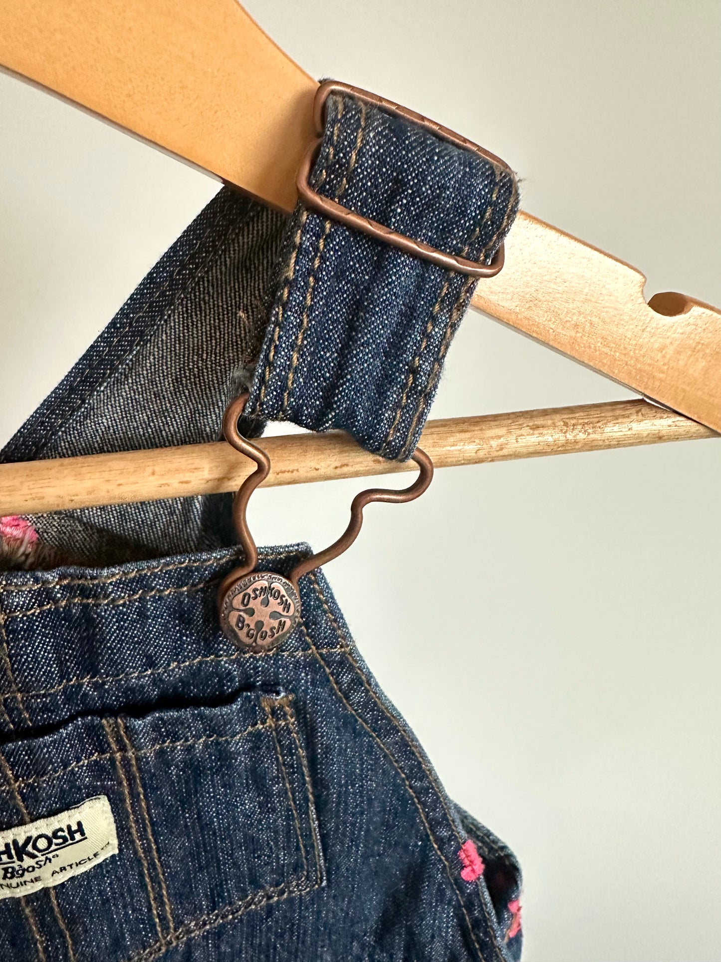 Butterfly Denim Short Overalls / 24m