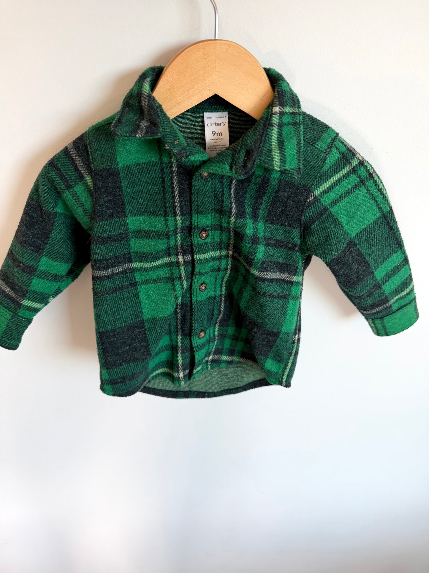 Green Plaid Shacket / 9m