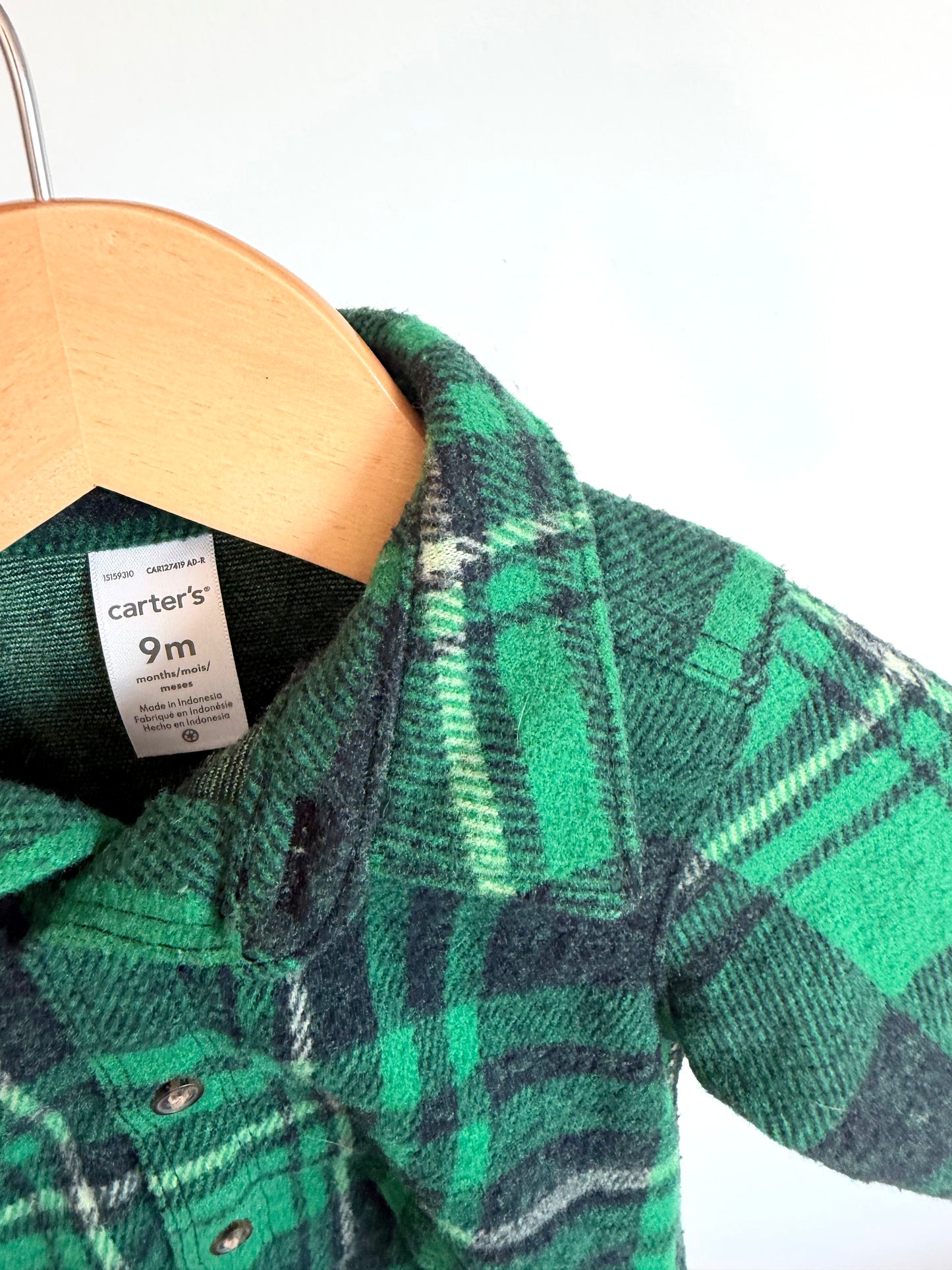 Green Plaid Shacket / 9m