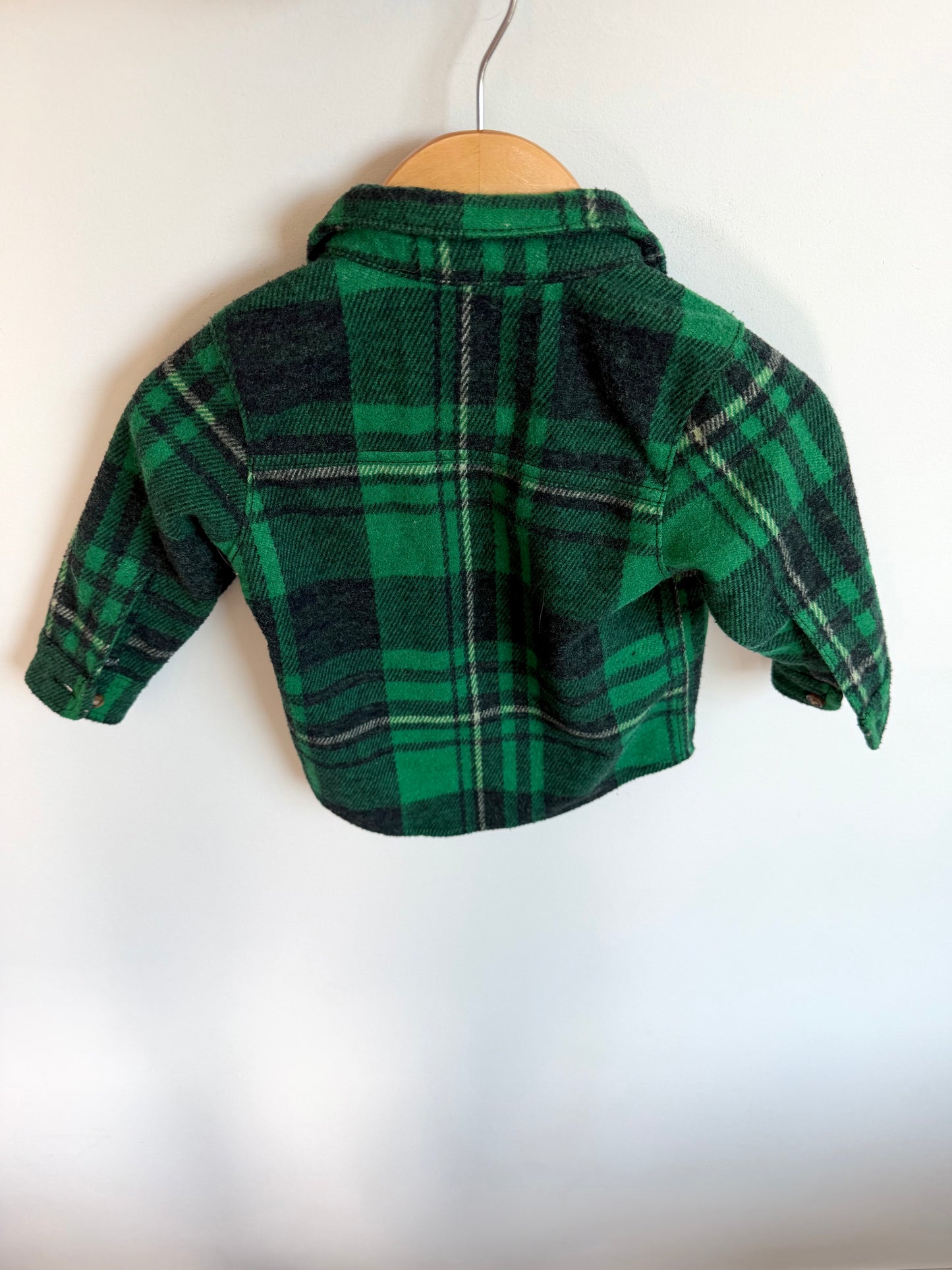Green Plaid Shacket / 9m