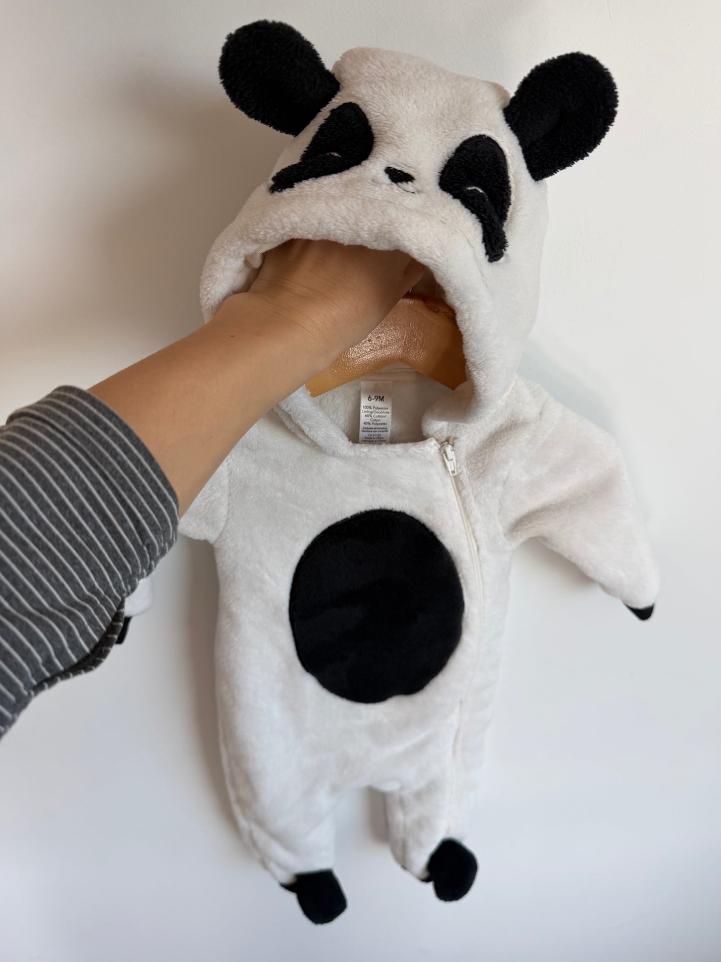 Panda Costume Bunting Suit / 6-9m