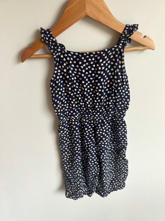 Navy Shape Pattern Jumpsuit / 2T