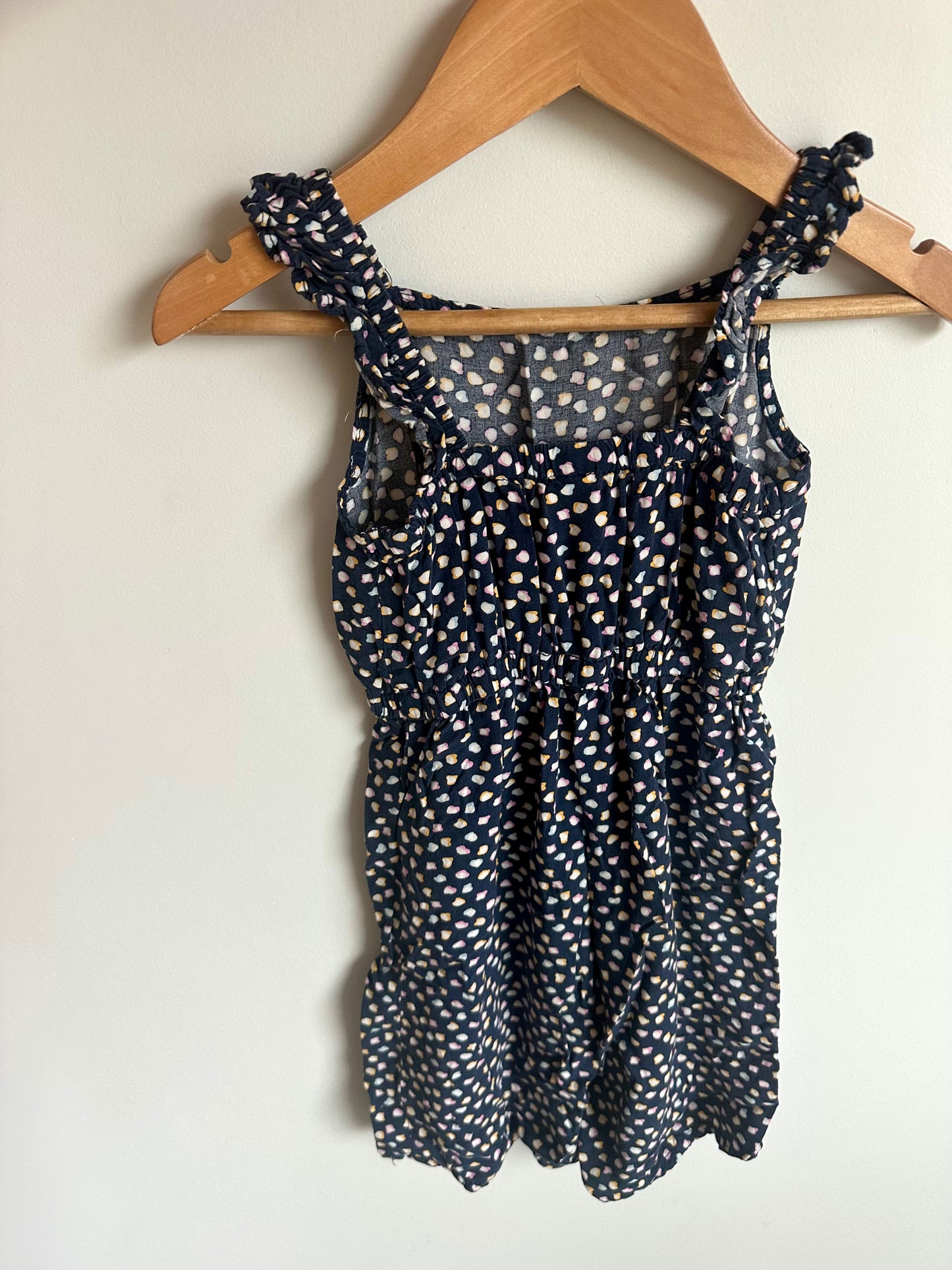 Navy Shape Pattern Jumpsuit / 2T