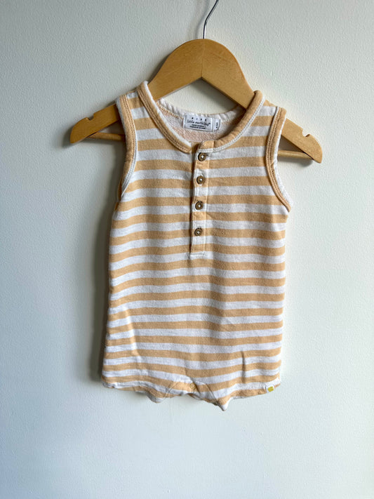 Organic Striped Tank Romper / 6-9m