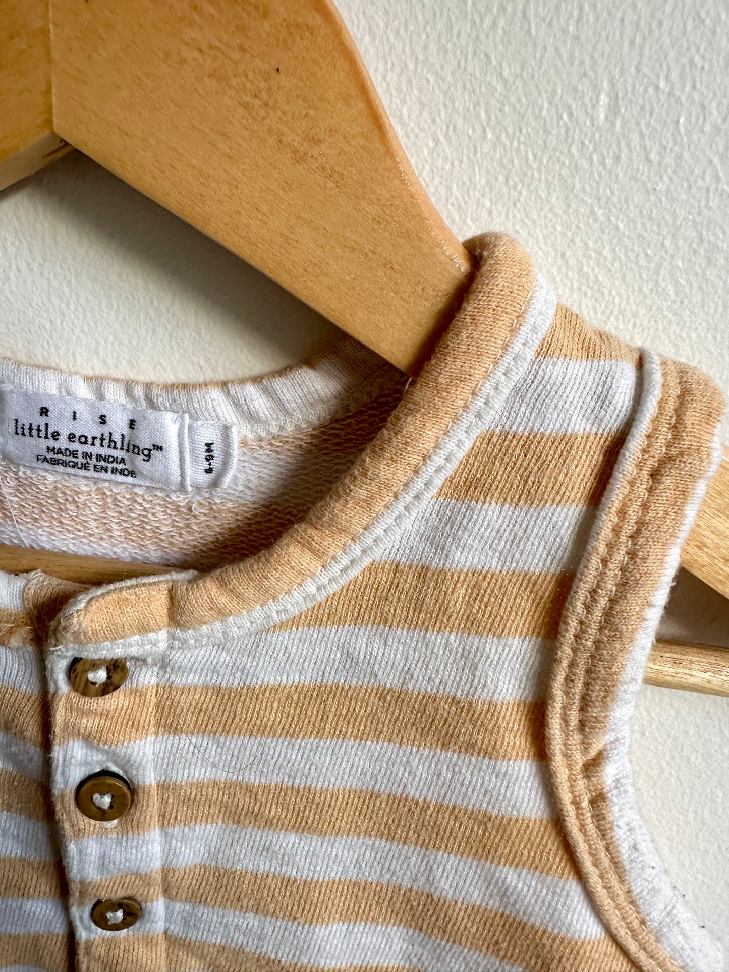 Organic Striped Tank Romper / 6-9m