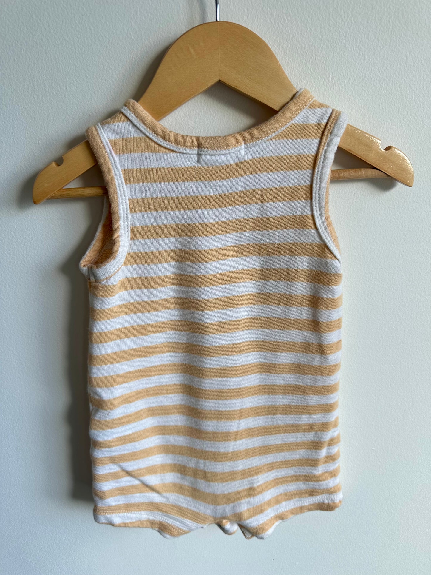 Organic Striped Tank Romper / 6-9m