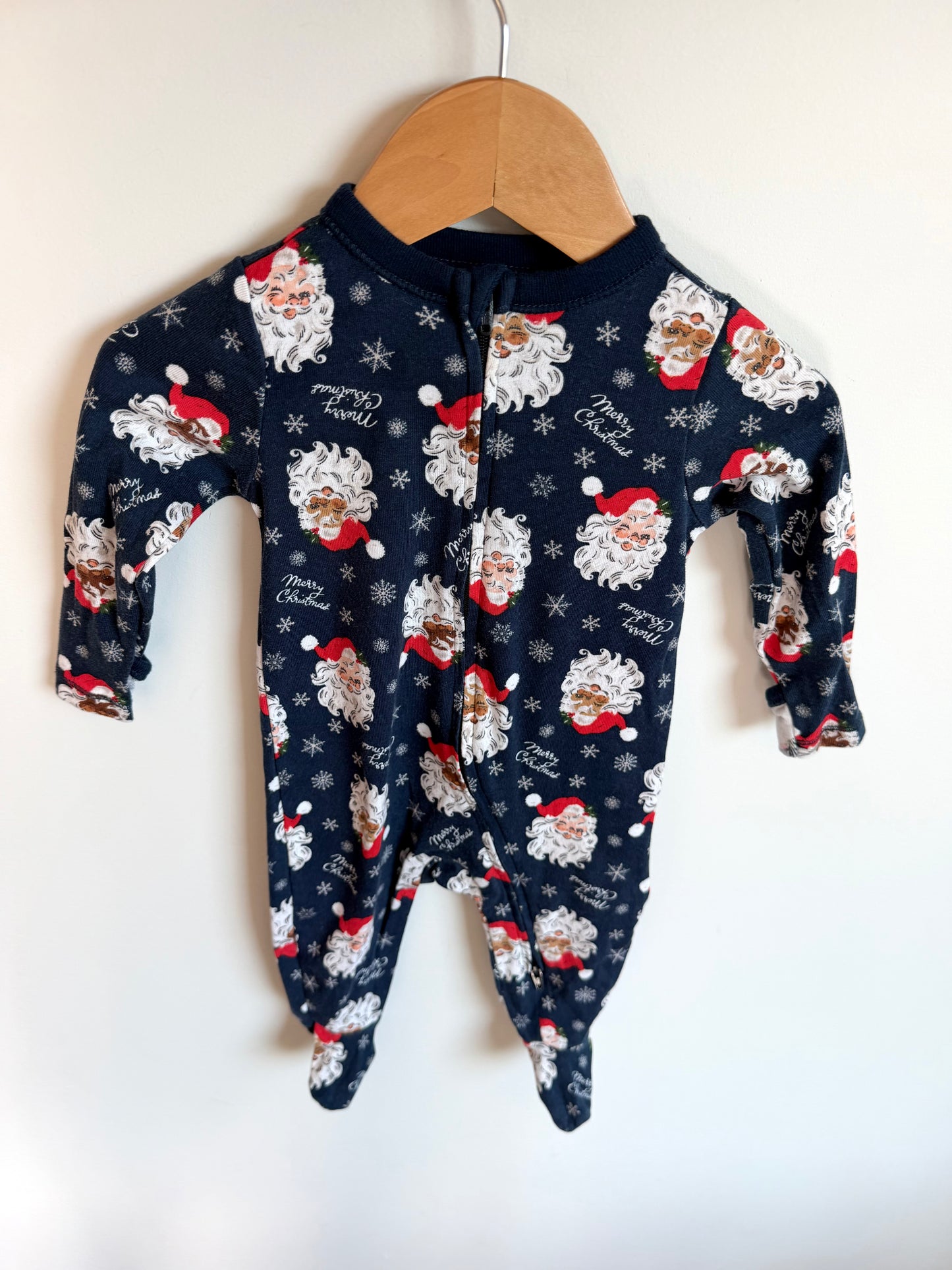 Navy Santa Sleeper / 6-9m
