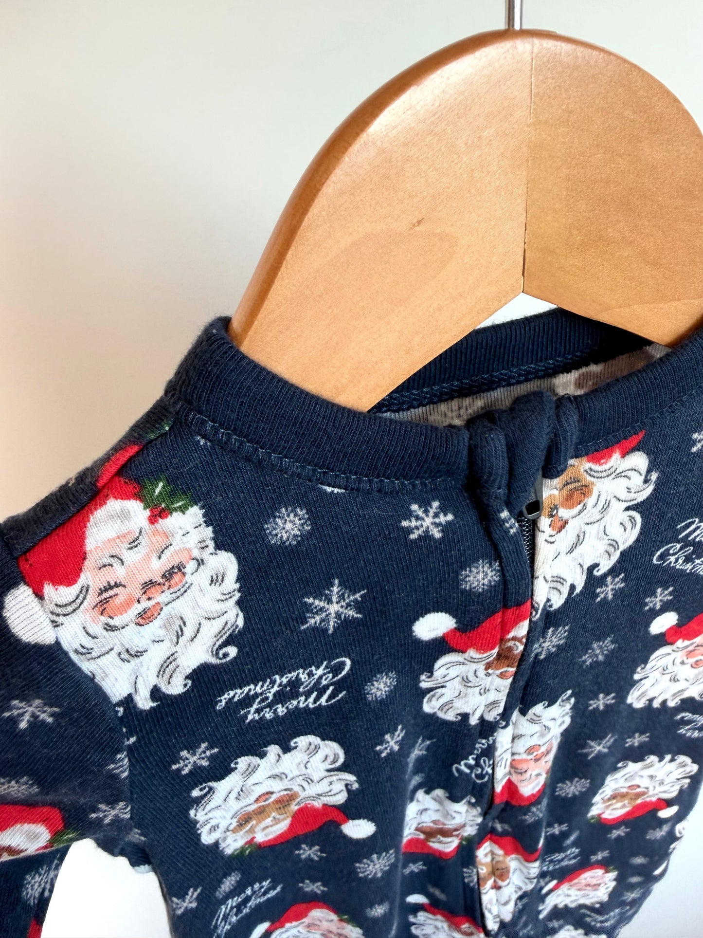 Navy Santa Sleeper / 6-9m