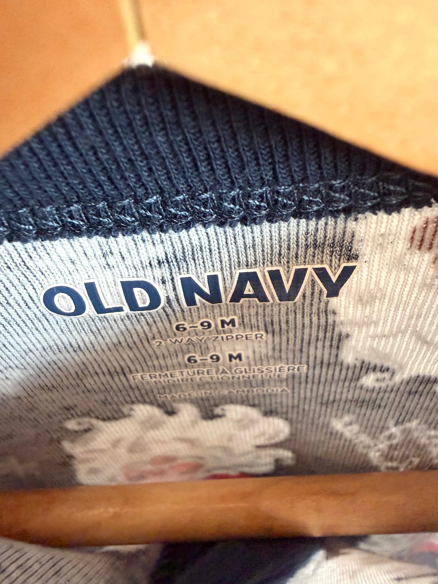 Navy Santa Sleeper / 6-9m