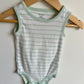 Mint Striped Tank Bodysuit / 12m