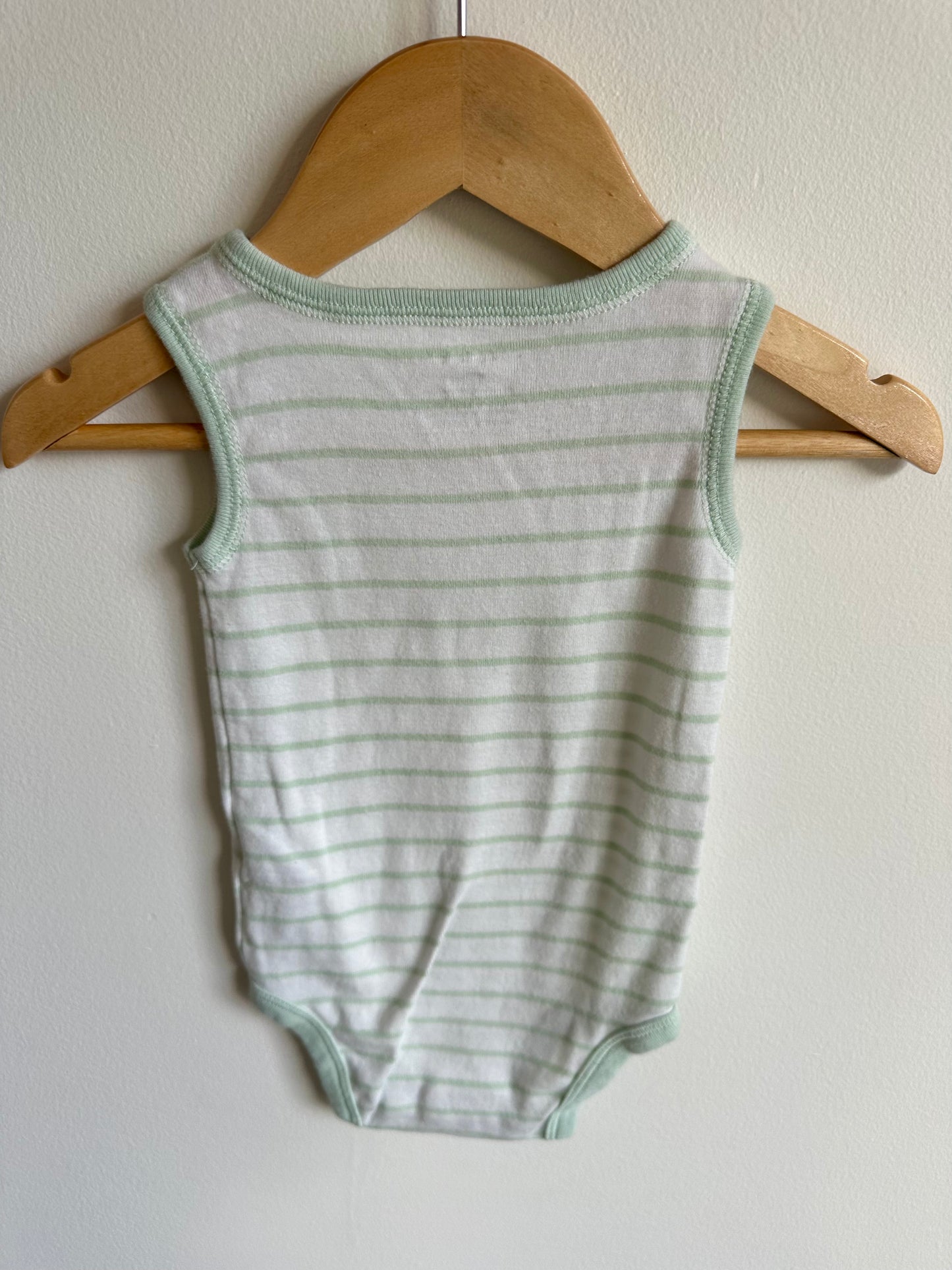 Mint Striped Tank Bodysuit / 12m