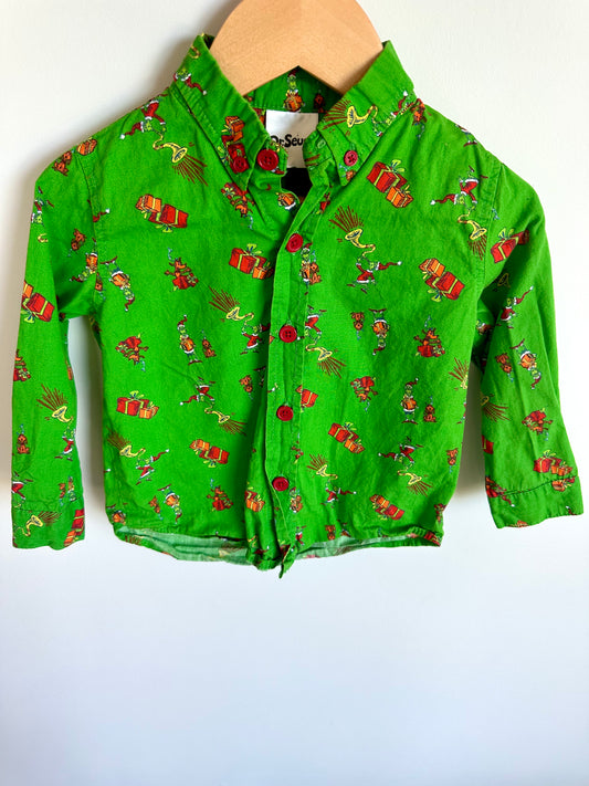 Dr. Seuss Grey Collared Long Sleeve / 18m