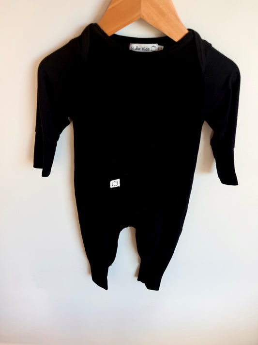 Huro Kids Bamboo Black Jumpsuit / 6-12m