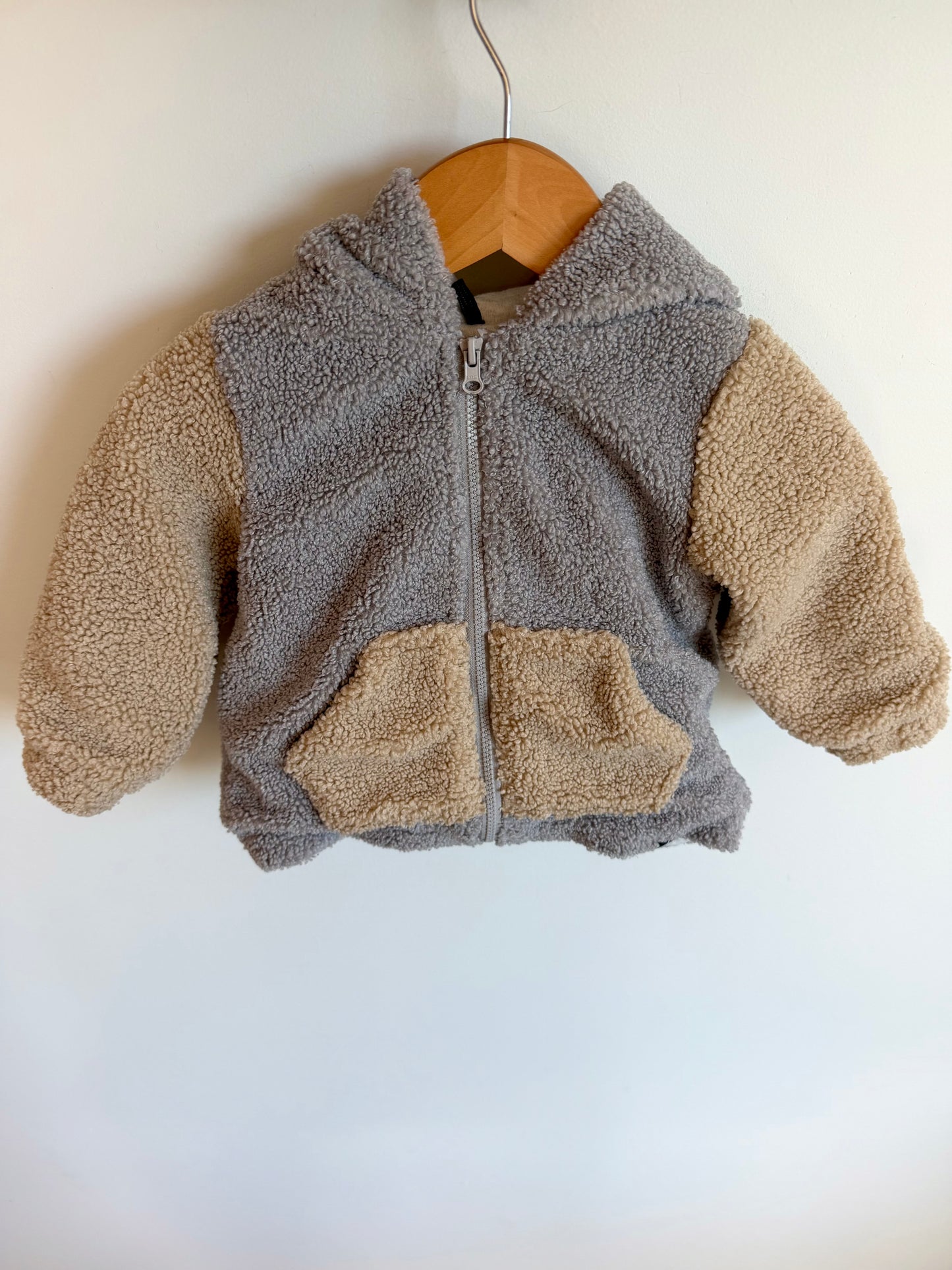 Deux Par Deux Sherpa Zip Hoodie / 12m