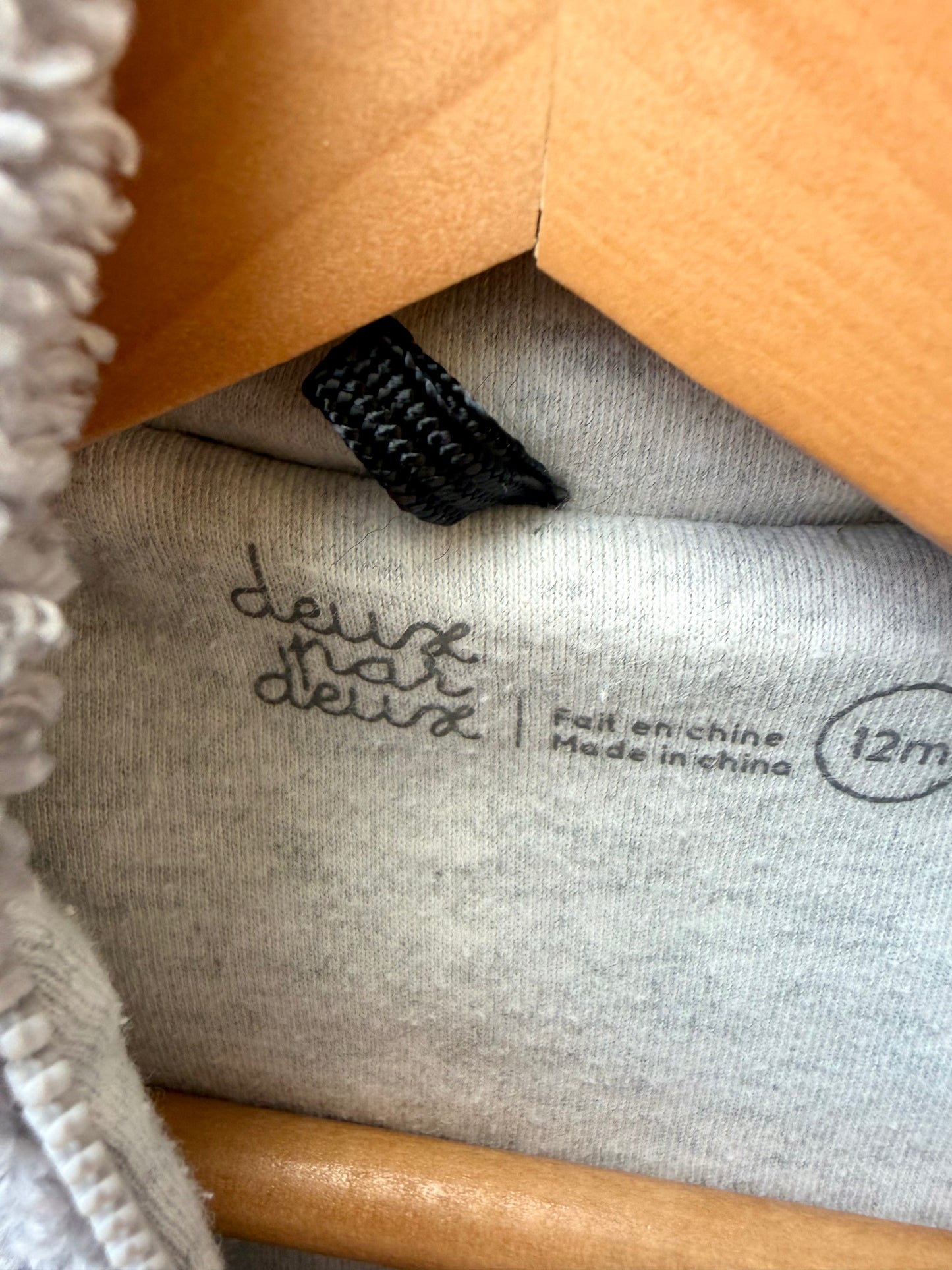 Deux Par Deux Sherpa Zip Hoodie / 12m