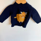 JoJo Maman Bebe Lambswool Highland Cow Sweater / 6-12m