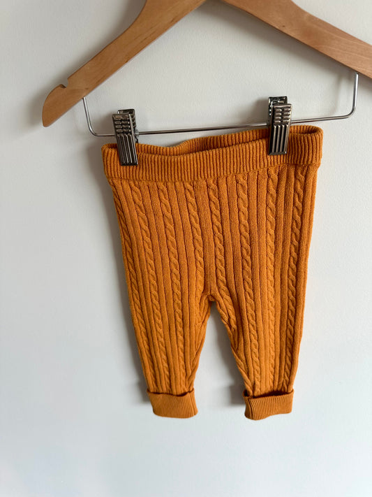 Caramel Cable Knit Leggings / 6-12m