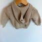 Tan Knit Hooded Cardigan / 9m
