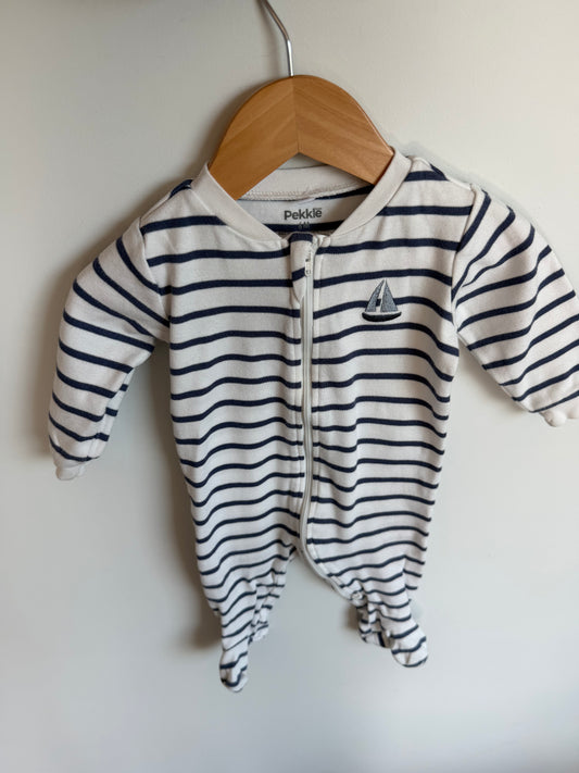 Sailboat Striped Sleeper / 6m