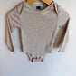 Tan Ribbed Long Sleeve Bodysuit / 18-24m