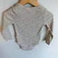 Tan Ribbed Long Sleeve Bodysuit / 18-24m