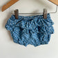 Chambray Heart Ruffle Shorts / 6-12m
