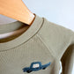 Sage Waffle Knit Blue Truck Long Sleeve / 2T